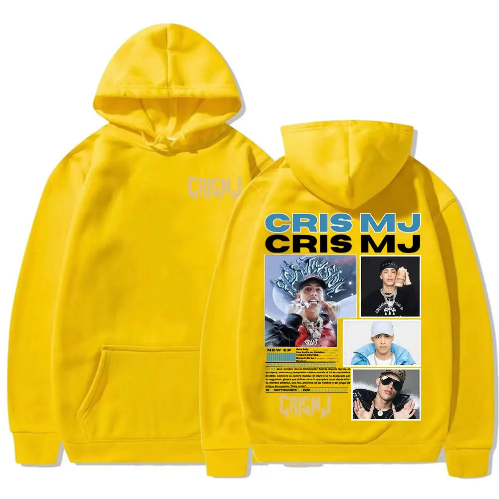Rapper CRIS MJ Album Tour 2025 Graphic Hoodies Men's Women Fashion Hip Hop Streetwear Sweatshirts High Quality Bodywarmer Hoodie