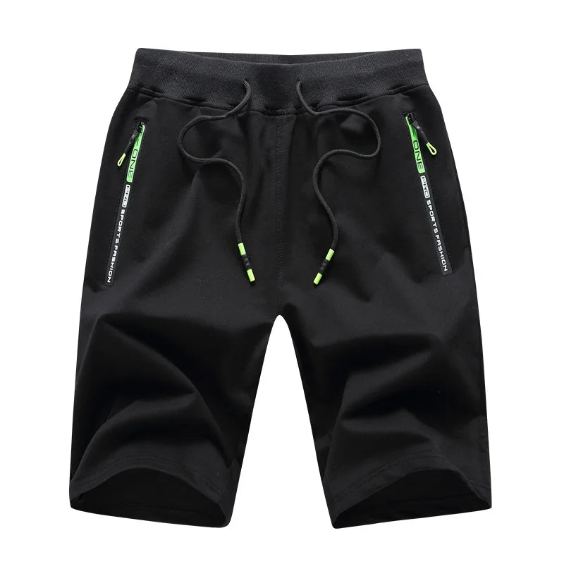 Men Summer Knit Cotton Knee Length Shorts Men Loose Sports Casual Pants Men Plus Size Breathable Lightweight Five Point Trousers