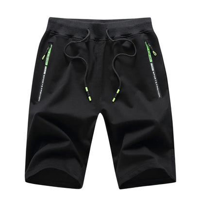 Men Summer Knit Cotton Knee Length Shorts Men Loose Sports Casual Pants Men Plus Size Breathable Lightweight Five Point Trousers