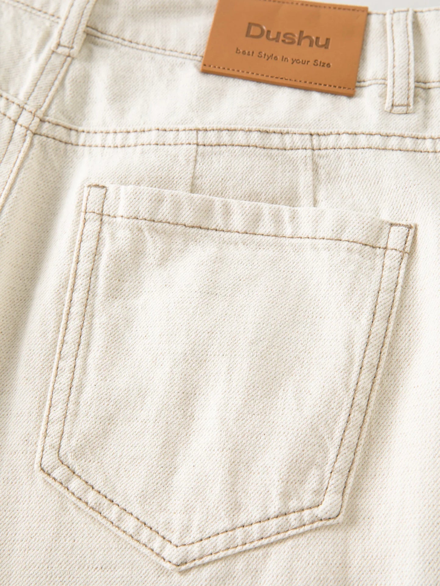 2024 Summer Women's White Linen Blend Embroidered Straight Leg Jeans - Elegant Casual Trousers for Daily and Summer Wear