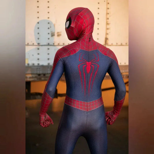 ♥ New 2025 Halloween Men TASM 2 Spider Cosplay Costume Superhero Zentai Suit Adults Boys Male Full Bodysuit ★ Bear House