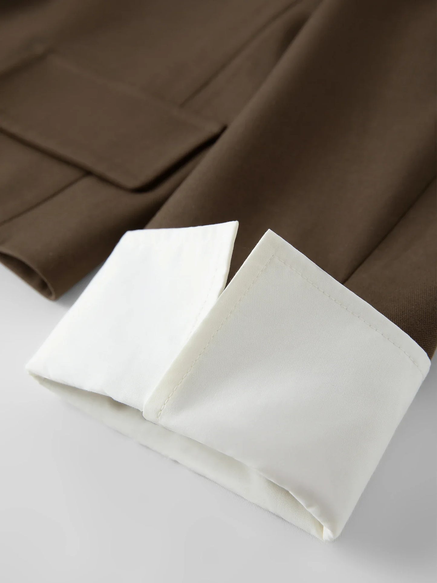 2026 Fall Women's Korean-Inspired Petite Cropped Camel Acetate Lyocell Blend Blazer - Chic Office Commute Outerwear