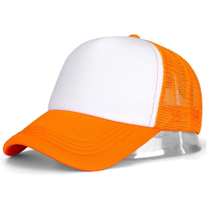 Mesh Baseball Cap Adjustable Snapback Hats For Women Men Unisex Hip Hop Trucker Cap Dad Hat Sponge Soft Breathable Black