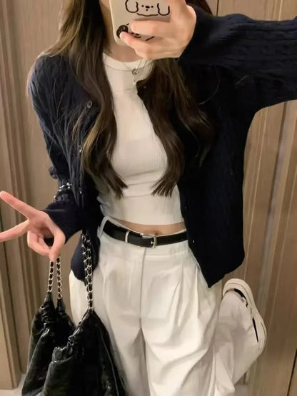 Summer White Jeans for Women Wide Leg High Waisted Straight Denim Pants Elegant Casual Female Jeans