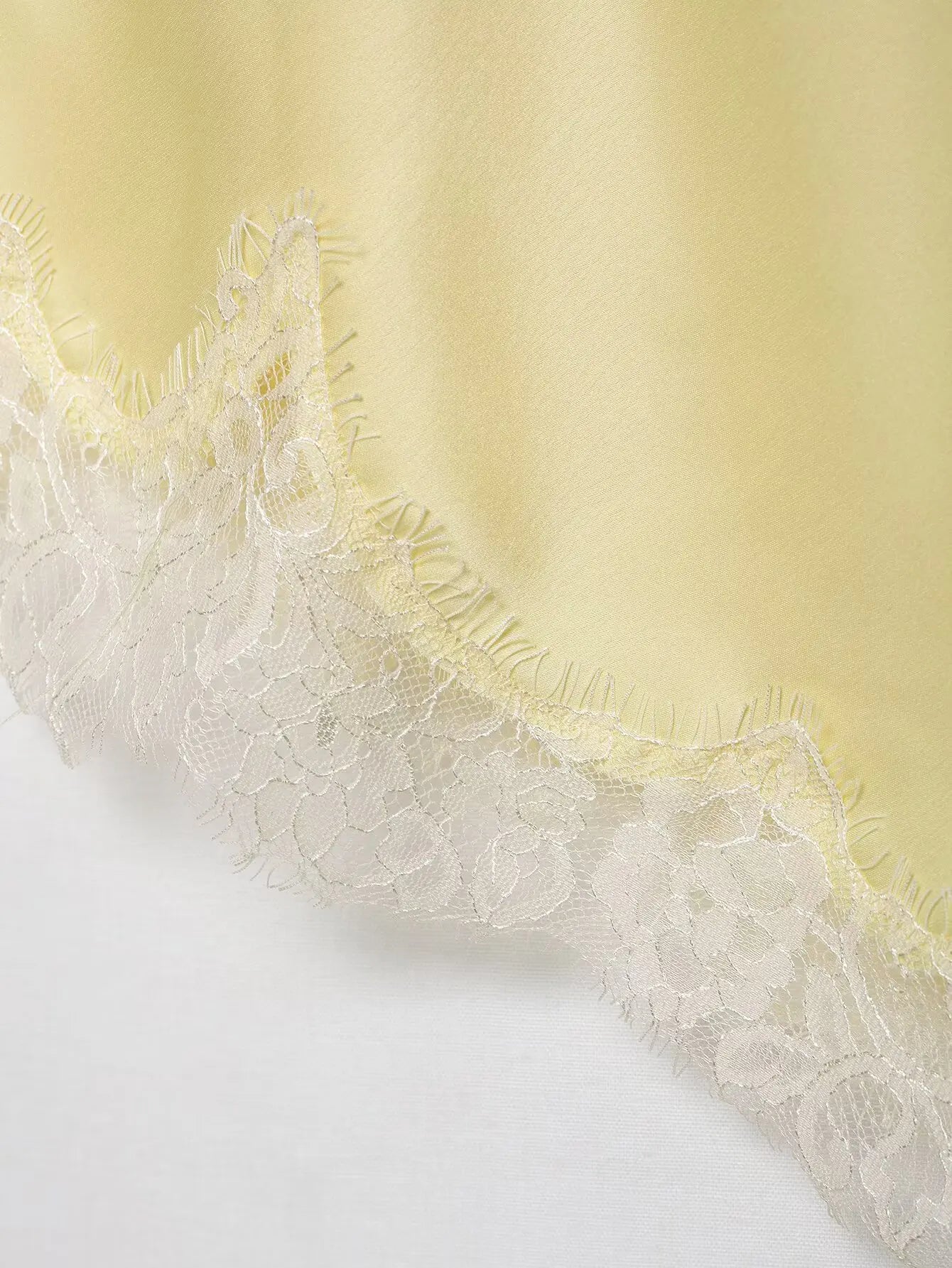 Women Fashion Lace Patchwork Straps Top Irregular Hem Spaghetti Straps V-Neck Hollow Sexy Tops 2026 Summer Night Date Wear