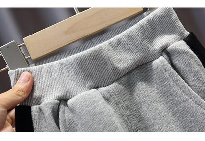 Spring Autumn Baby and Boys Half Zip Workout Sweatshirt+Sweatpant Set School Kids 2PCS Tracksuit Child Jogger Outfit 1-10Yr