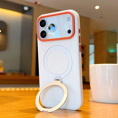funda For iPhone Air Case ELVEV Magnetic Luxury PU Leather Anti-fall with Rotatable Ring Stand Cover for iphone17 pro max كفر