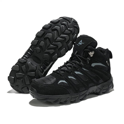 New Men High Quality Leather Boots Fishing Hunting Sneakers Desert Combat Men's Boots Outdoor Hiking Shoes Ankle Boots Work Safe