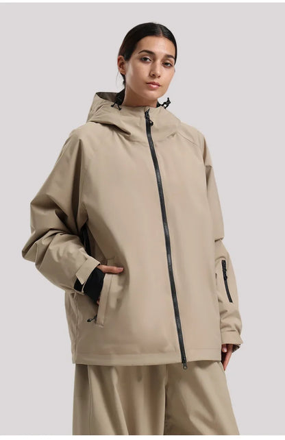 GSOU SNOW Winter Ski Jacket Men Waterproof Insulated Snow Tops Super Loose Snowboard Clothes Breathable Windproof Skiing Hoodies