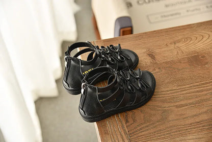 Size 21-36 Kids Sandals For Girl Summer Outdoor Beach Shoes Girls Gladiator Sandals Small Cute Bowknot Baby Toddler Girl Sandals