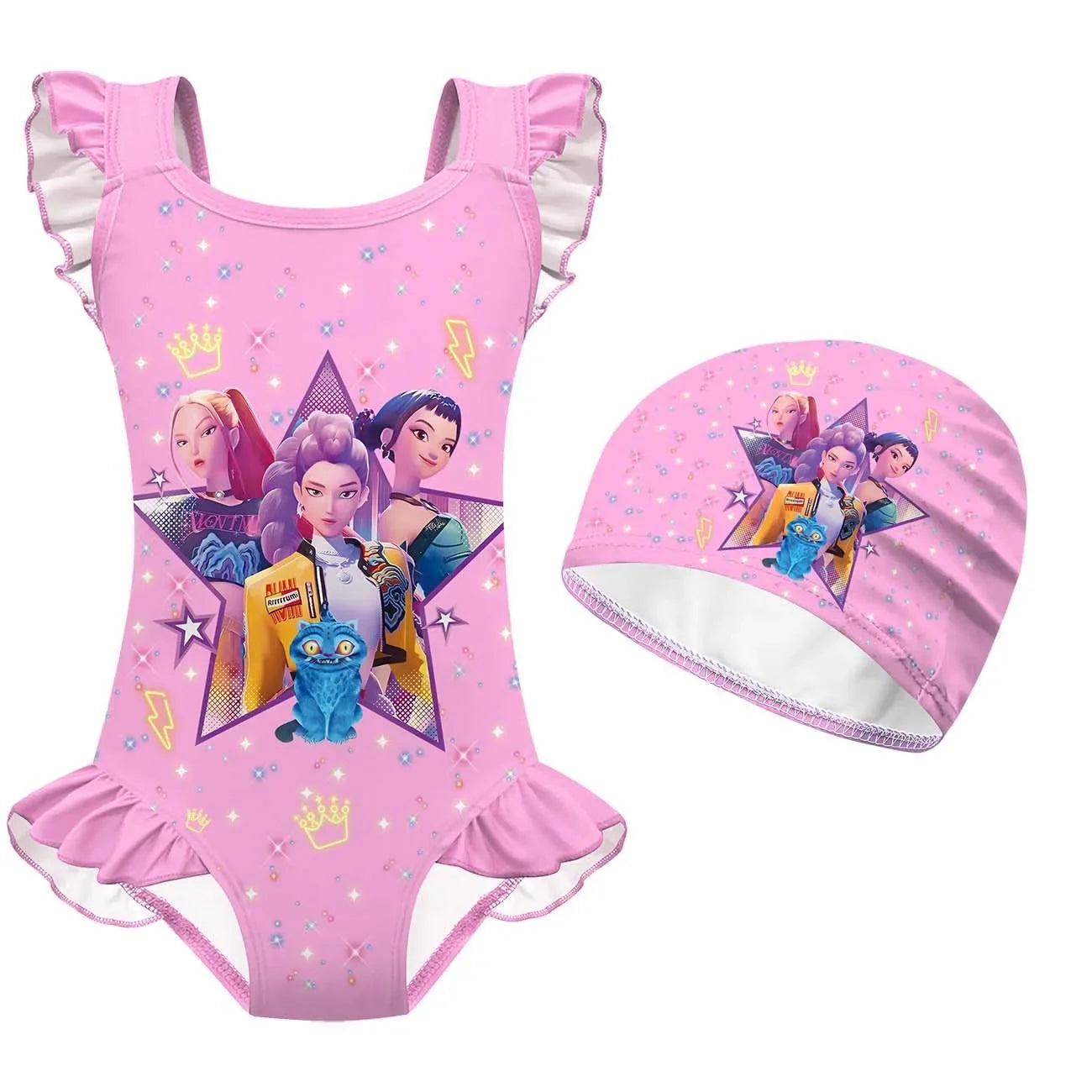 Girls Bathing Suit Little Girls Swimsuit,Kids Kpop Bathing Suits Girls,Toddler Girl Swimsuit,Girls One Piece Swimsuits