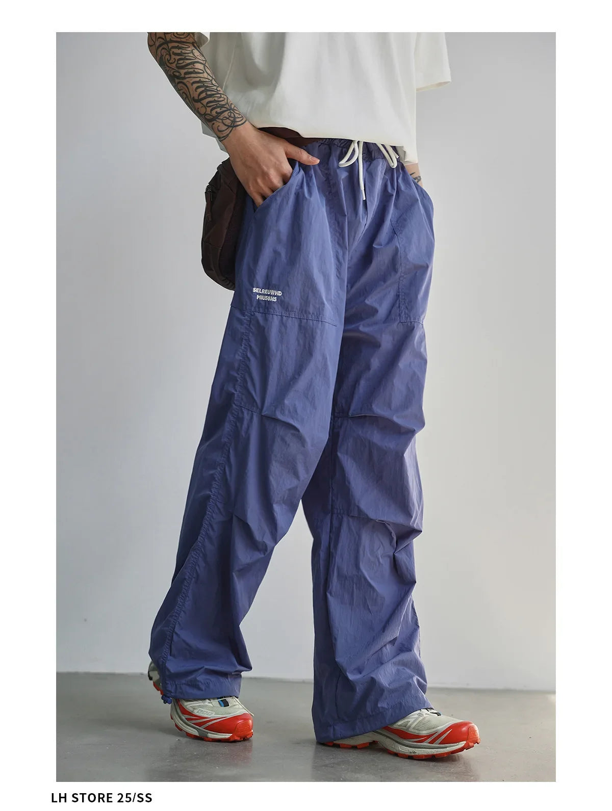 Men's Summer Outdoor Quick Dry Pants Loose Straight Leg Joggers Casual Hiking Trousers Unisex Breathable Streetwear Asian Size