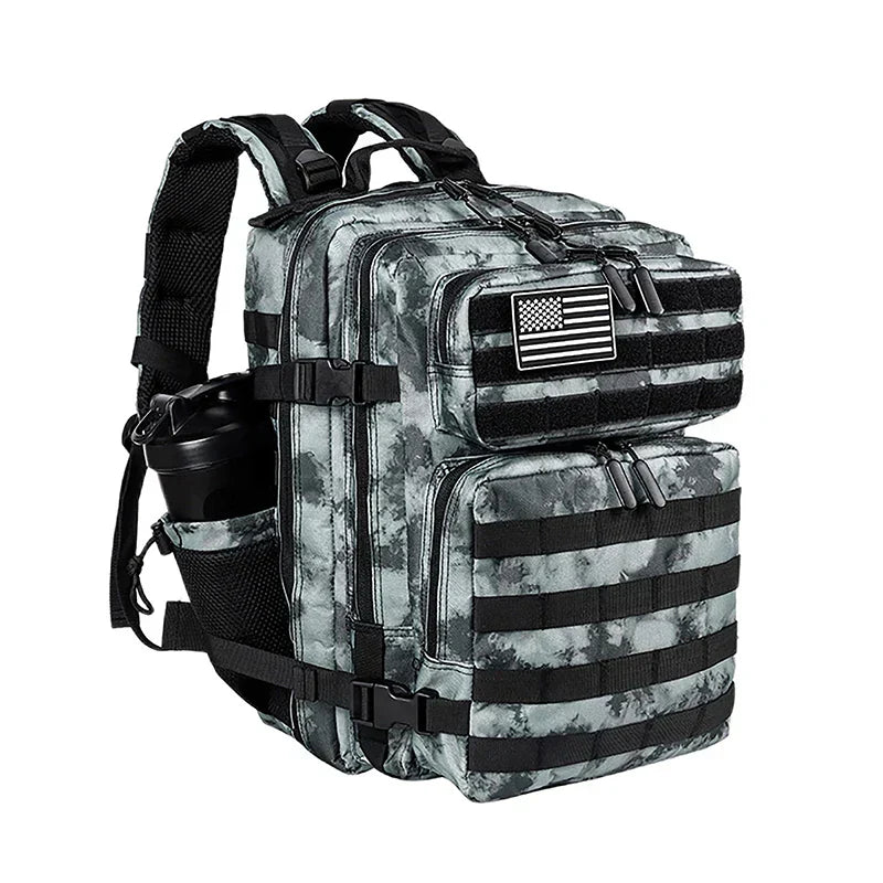 35L Tactical Backpack Small Athlete Gym Bag for Men/Women Qutdoor Travel Hiking Molle Rucksack with Bottle Holder