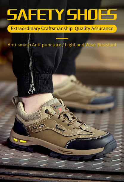 New men's safety shoes, puncture resistant work shoes, men's protective shoes, wear-resistant work boots safety boots