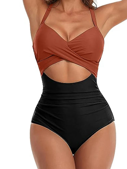 2026 Plain Ruched Swimsuit Women One Piece Solid Swimwear Female Beachwear Bathers Bathing Swimming Swim Bodysuit Summer