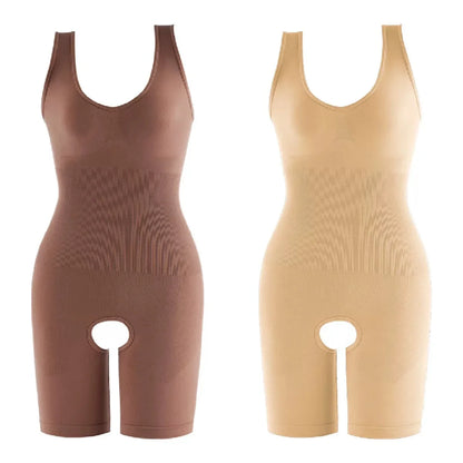 Shapewear One-Piece Body Sculpting Underwear Large Size Hip Lifting Tummy Control Open Bottom Briefs Comfortable Underwear