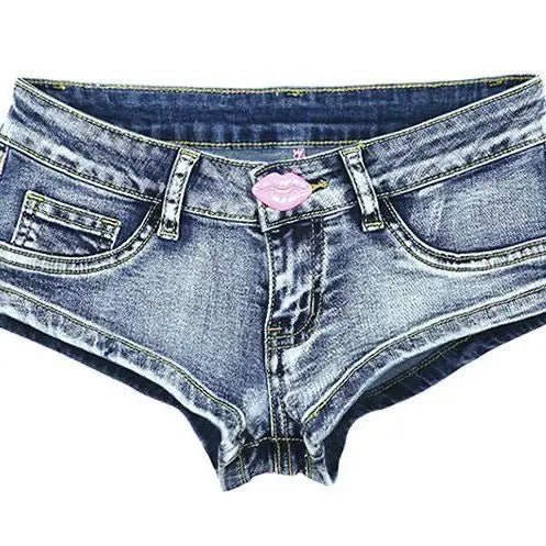 Summer New Tied Dyed Low-rise Jeans Shorts Nightclub Tight Sexy Hip Elastic Denim Super Shorts Hot Pants Women