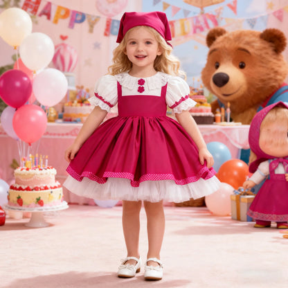 Maid Bear Party Baby Girl Dresses Toddler Lolita 1st Birthday Princess Prom Dress for Baby Bears Wedding Bridesmaids Kids Clothe