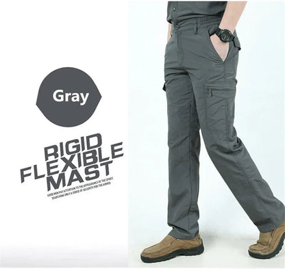Military Tactical Pants Cargo Men Waterproof  2pieces Casual Pants Wear-resistant Multi-pocket Outdoor Hiking Work Trousers Male