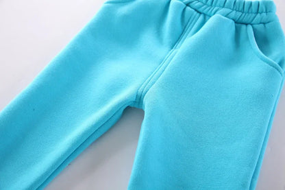 New Autumn Winter Fashion Baby Girls Clothes Children Boys Thicken Hoodies Pants 2Pcs/Set Toddler Sports Costume Kids Tracksuits