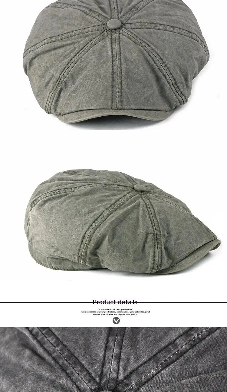 Men's Women's Beret Hat New Fashion Newsboy Caps Outdoor Streetwear Washed Denim Peaked Cap Casual Vintage Boina Hatss