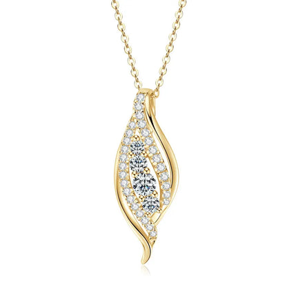 Multi-size Moissanite Pendant Necklace Chains for Women 925 Sterling Silver Wedding Fine Jewelry Gifts with Certificate