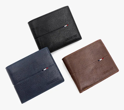 Slim Men's Wallet - New Short Zipper Design, Card & Photo Holder, Simple Coin Pocket - High - Quality PU Leather