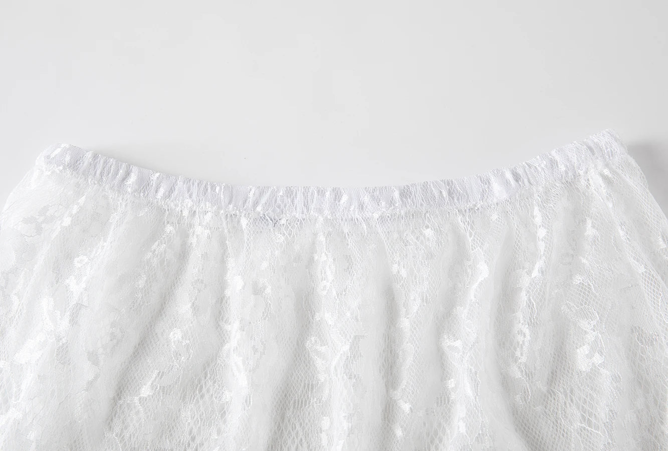 Lace Jacquard Transperant Skirt Women Summer New High Waist Sexy Casual Long Skirts 2025 Streetwear Fashion White Maxi Skirt