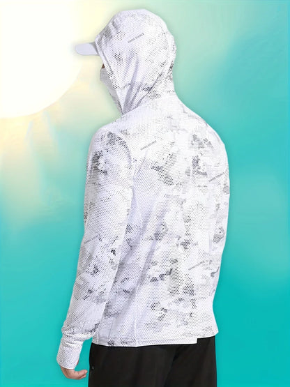 Fishing Hoodie Men Long Sleeve Quick Dry Breathable Clothing Uv Protection Outdoor Fishing T-shirt fishing clothes