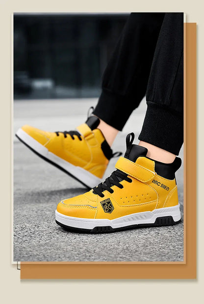 Children‘s High-top Basketball Boots Boys Girls Non-slip Basketball Trainers Outdoor Jogging Sneakers Breathable Athletic Shoes