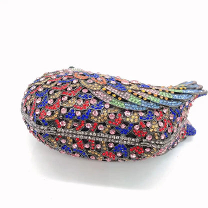 Birds Doves Animals Diamond Bags Rhinestone Dinner Bags Banquet Crystal Clutch Purse Luxury Designer Handbags Unique Party Bags
