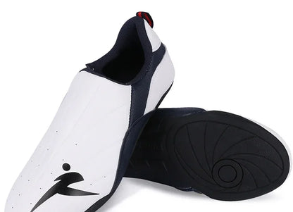 Adult Kids Wear-Resistant Taekwondo Shoes Karate Sneakers Thick Soft Sole Breathable Men Martial Arts Kung Fu Boxing Shoe