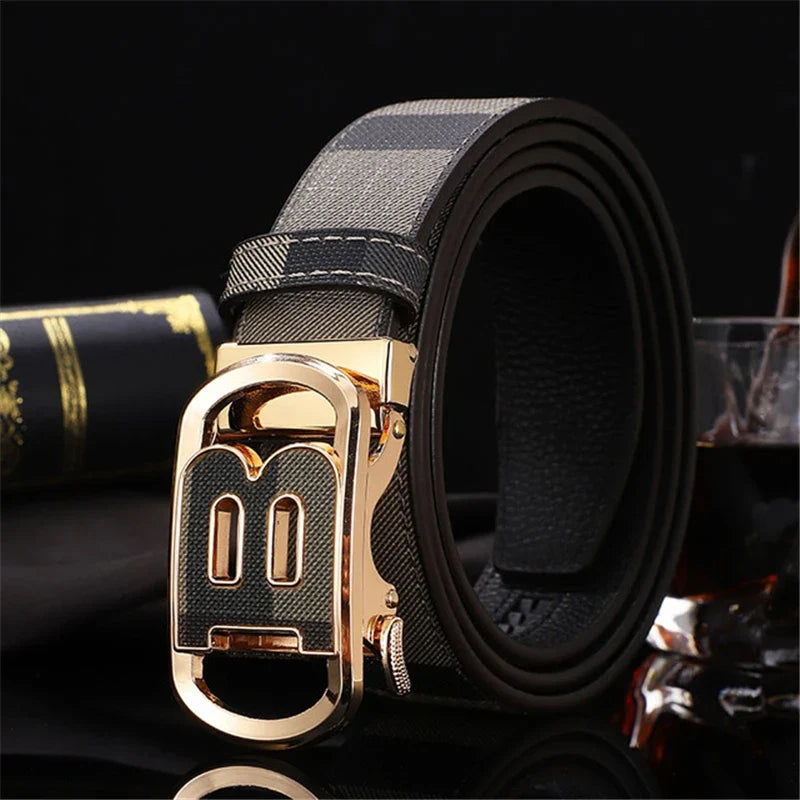 2026 New business Men Belt Genuine Leather Belt Strap Famous Brand Luxury Automatic B Male Belts for men Canvas belt jeans