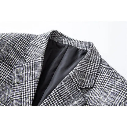 2025 New Business Dinner Gentleman Slim Gentleman Group Dress Fashion Men British Style Dress Best Man Plaid Plaid Plaid Blazer