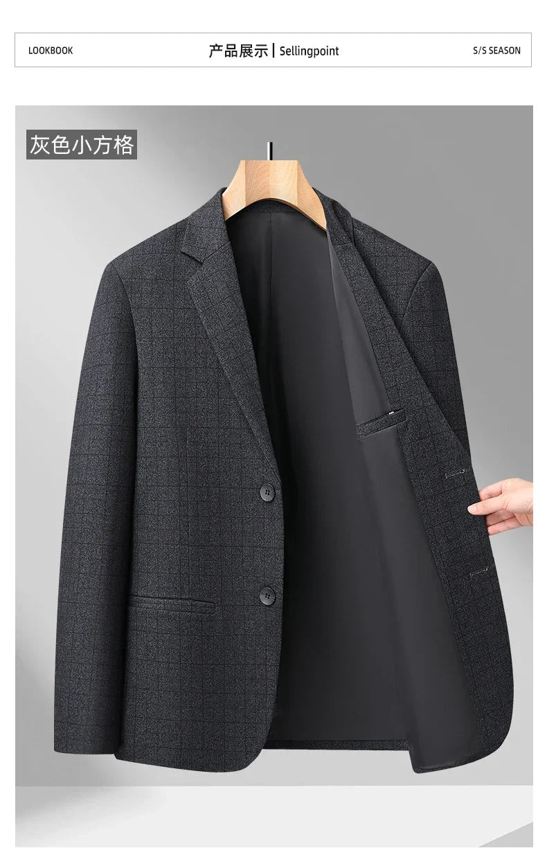 10 Colors Men's Casual Blazer 2026 Spring New Comfortable Single Breasted Suit Jacket for Men
