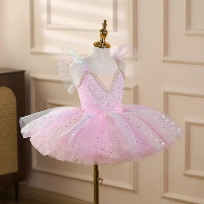 Summer Girl Dress Tutu Stage Ballet Leotards Party Girls Dresses Ballerine Dance Costumes Kids Clothes Princess Outfit Vestidos