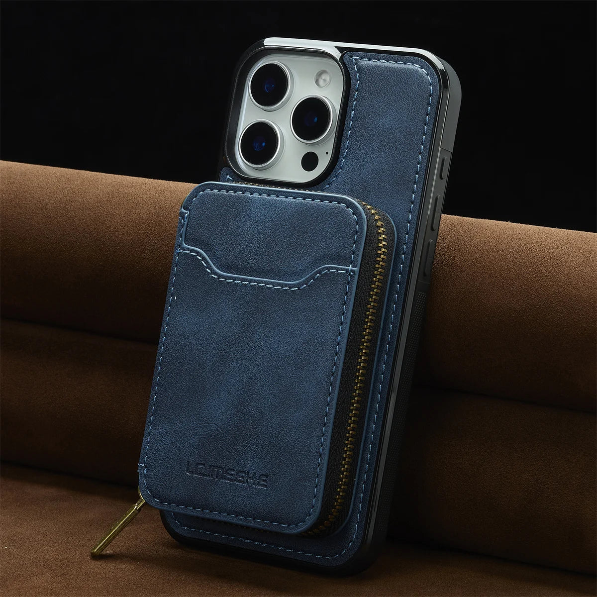 For Magsafe Magnetic Leather Phone Case for iPhone 16E 17 Air 16 15 Plus 14 13 12 11 Pro Max Wallet Card Holder Pocket Cover