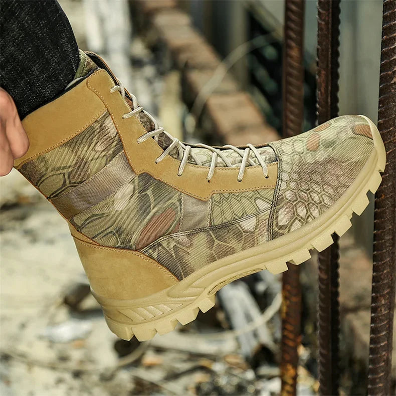 2026 Men Shoes Winter Men Combat Tactical Boots Ankle Work Safety Shoes Special Force Army Boots Male Waterproof Motorcycle Shoe