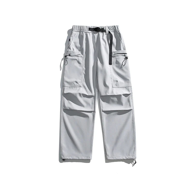 Hiking Pants Men Waterproof Windproof Breathable Elastic Waist Climbing Trekking Fishing Pants Camping Casual Overalls Trousers