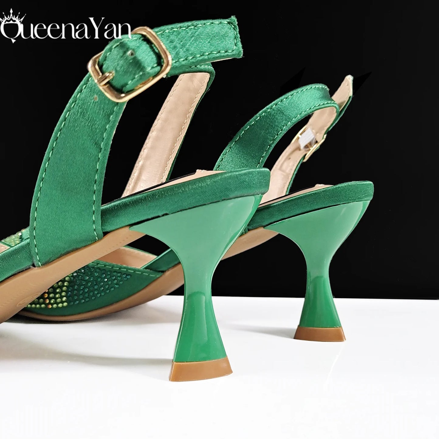 Festive Elegance Spot Goods Dazzling Heels and Chic Long Bag Clutch Perfect Combination Of Shoes And Bag for Special Occasions