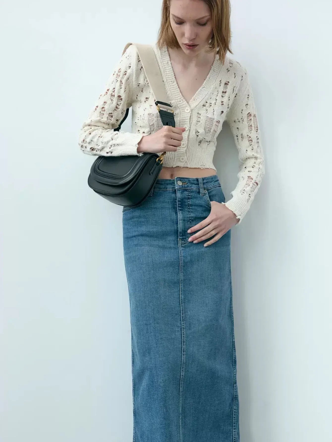 Saddle bag, shoulder bag, popular foreign trade bag, 2024 new wide shoulder strap, diagonal cross armpit, cross-border wholesale