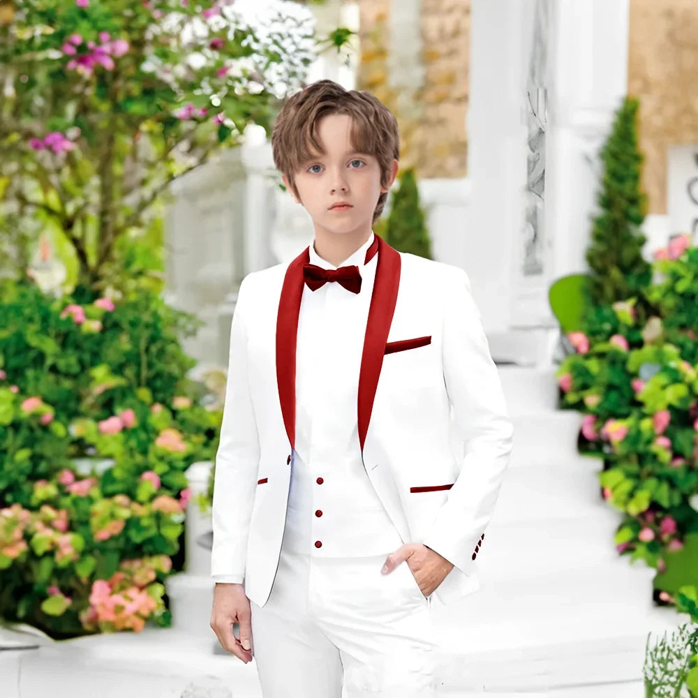 Hot Sale Boys Slim Fit Suit 2 Pieces Piano Performance Wear,Chic Shawl Lapel Tuxedo For Party,Plus Size Suit Set Toddler 2-20T
