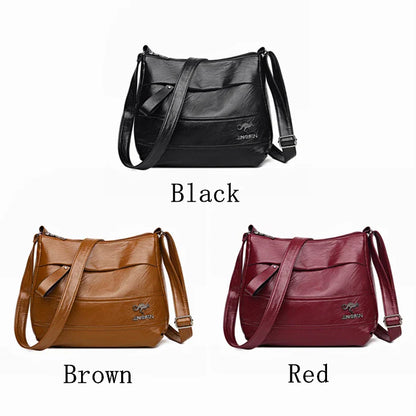 Elegant Leather One Shoulder Handbag Shopping Bag 2024 New Women's Fashion Handbag Sheepskin grain Beautiful Lady Crossbody Bag