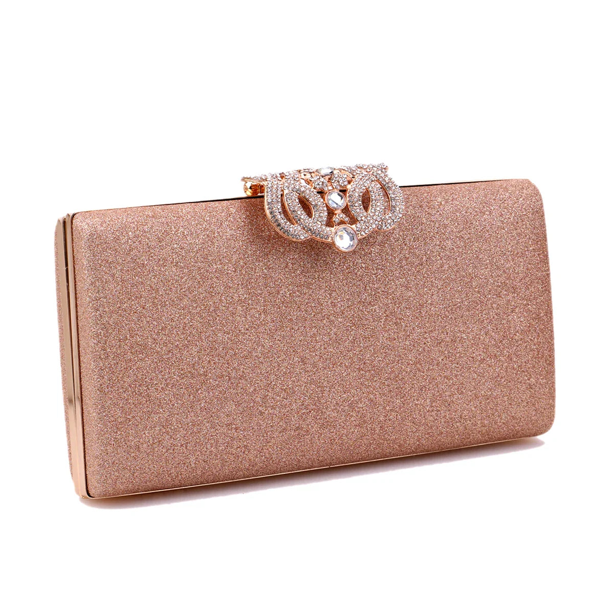 Sequined Fashion Women Evening Bags Crown Metal Chain Shoulder Day Clutch With Rhinestones Wedding Party Handbags