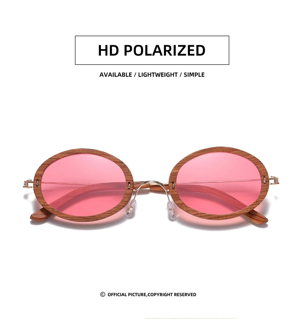 Wooden Aduit Sunglasses Brazilian rosewood Handmade Polarized Glasses Mirror Coating Lenses Eyewear With Gift Box 2103