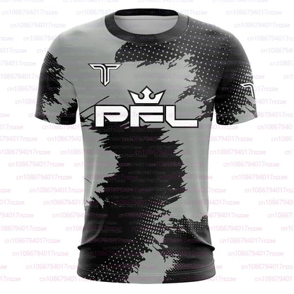 PFL Walk 2025 Boxing Jersey Men Summer Sparring MMA Uniform Clothing Outdoor Sports Short Sleeve Supporter T-Shirt Oversized Top
