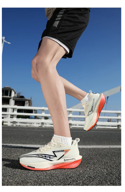 Running Shoes Carbon Board Profession Marathon Men Sports Breathable Lightweight Women's Comfortable Athletic Nonskid Sneakers