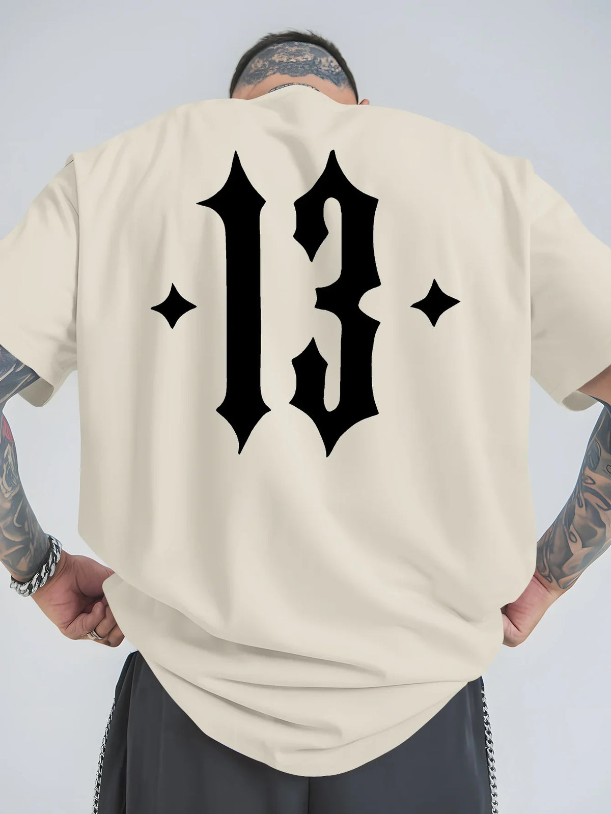 Men's Women Number 13 T Shirt cotton Tee Streetwear Oversize Summer Novelty Creativity Fashion Loose Top Short Sleeve Breathable