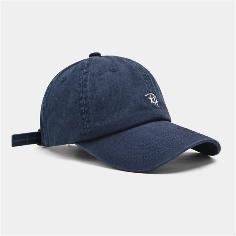 Unisex RH Letter Embroidery Baseball Cap Men Women Summer Casual Hat Outdoor Shade Adjustable Hip Hop Streetwear Trucker Hats