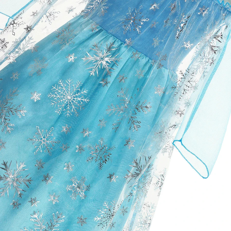 Girls Snow Queen Kids Costumes Girls Carnival Party Prom Gown Elsa Robe-Playing Children Clothing Princess Dress Birthday Dress